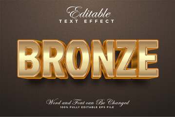 Bronze 3D Editable Text Effect in Textured Style