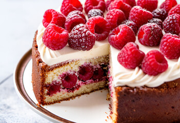 raspberry cream cake