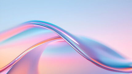 Abstract Pastel Wave Background with Pink and Blue Gradient