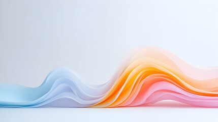 Abstract Pastel Wave Layers: Soft Gradient Texture Background