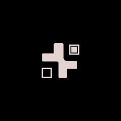 Obraz premium Cross vector logo illustration design