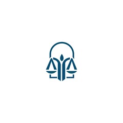 Minimalist law firm logo icon vector illustration