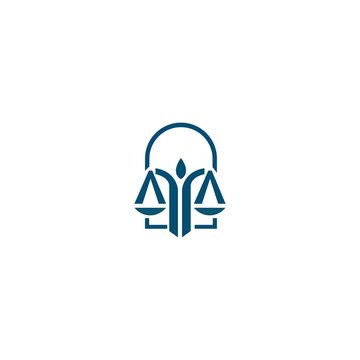 Minimalist law firm logo icon vector illustration