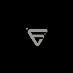 FV initial vector logo template design