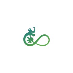 Naklejka premium Dragon style vector logo illustration design