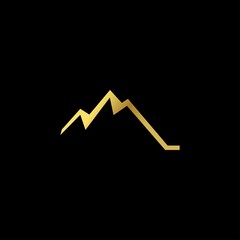 Mountain art vector logo design