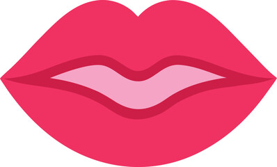 vector illustration of red lips