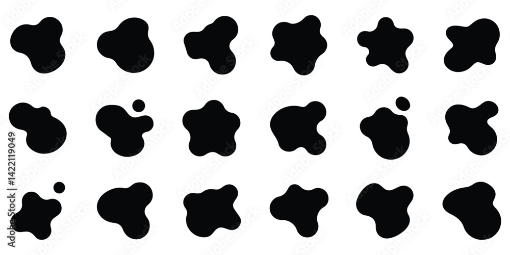 Aufkleber abstract blob shape vector illustration on white background. organic blob shape vector design elemen