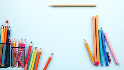 Colorful Stationery Set with Modern Writing Utensils