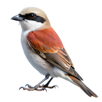 red backed shrike PNG, transparent background