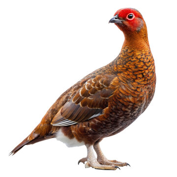 red grouse PNG, transparent background