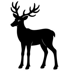 Fototapeta premium Vector set of Christmas elements including festive lights, mistletoe, gift boxes, and trees in silhouette style for all print projects.