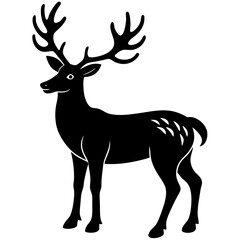 Obraz premium Set of Christmas element silhouettes designed for festive holiday branding, apparel, and printables.