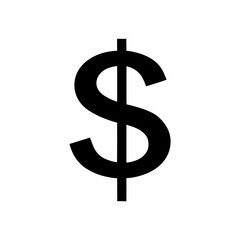 dollar sign isolated on white