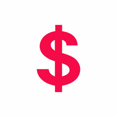 Obraz premium red dollar sign