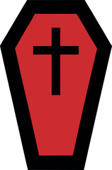 Obraz premium red cross on black background