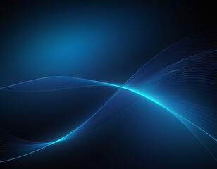 Digital Blue Flow – High-Tech Waveform Background with Glowing Curves and Deep Space Vibe