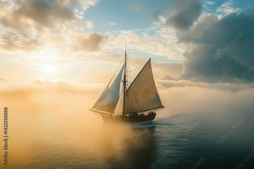 Poster a skilled sailor and adventurer sets out to circumnavigate the globe, but when they sail into a myst
