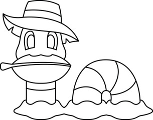 Worm Farmer Leaf Animal Vector Graphic Art Illustration