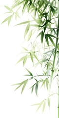 Obraz premium Green bamboo stalks or forest scenes, symbolizing nature, peace, and sustainability—ideal for backgrounds, eco themes, and Asian-inspired decorative designs.