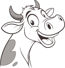 funny cow cartoon