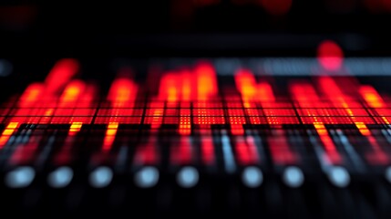 Fototapeta premium Audio Visuals, Night Studio Session