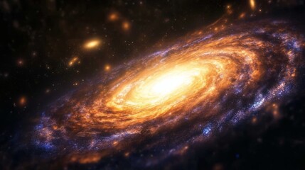 Obraz premium Spiral Galaxy Cosmic Dust Nebula Space Background Astronomy