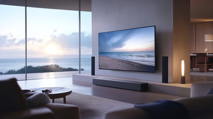 Smart TV 3D rendering scene