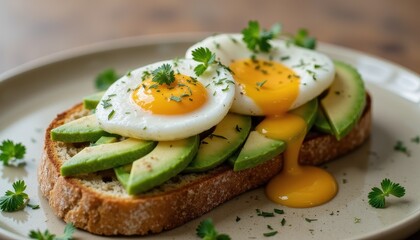 Avocado Toast with Poached Eggs
