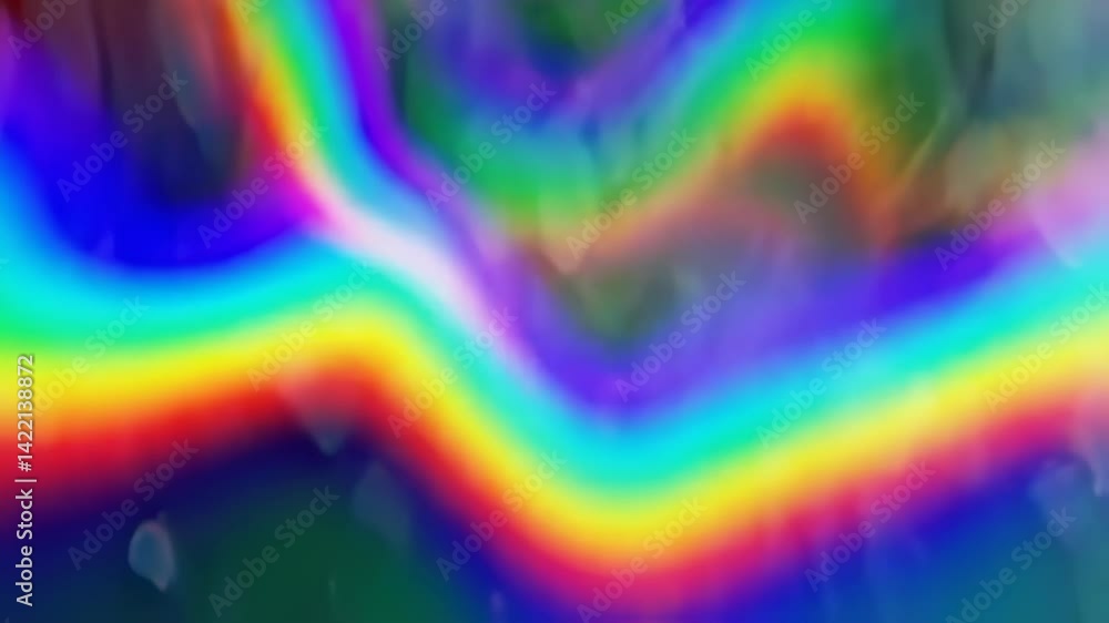 Poster Abstract holographic fluid texture loop with vibrant iridescent colors in motion, flowing pattern. Generated AI