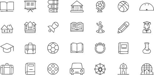 Education set icons
