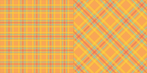 Seamless plaid tartan pattern in straight and diagonal layouts - classic checkered fabric design for textile, fashion and digital use
