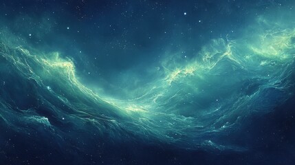Celestial Cosmic Canvas of Stars Dust and Nebulae in the Deep Expanse of the Universe