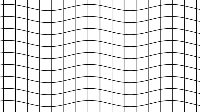 Abstract white grid. Abstract animated retro Sci-Fi with grid background 4k stock video.