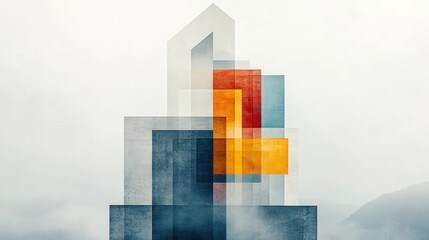 Fototapeta premium Abstract architectural cityscape