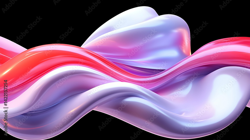 Poster dynamic colorful fluid forms abstract background