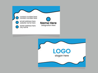 Corporate Creative Simple Modern Business Card Design, Business mockup vector template