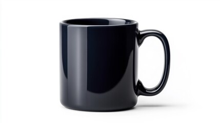 Navy Mug Mockup on White Background. Generative AI