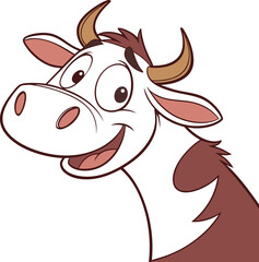 funny cow cartoon