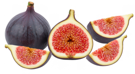 fresh figs, set, Set of fruits, fresh figs fruit isolated on transparent background
