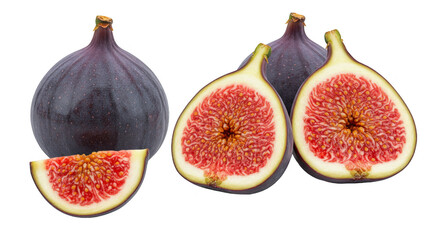 fresh figs, set, Set of fruits, fresh figs fruit isolated on transparent background