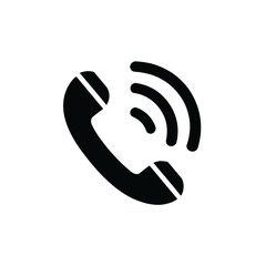 Phone Call Icon with Signal Waves