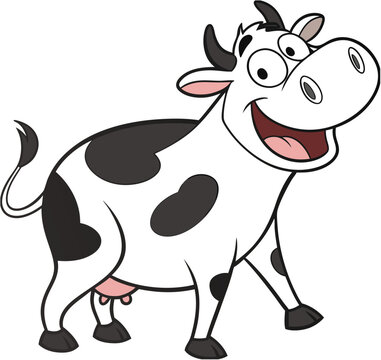 cow cartoon isolated