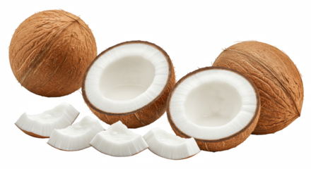 coconut isolated on transparent background