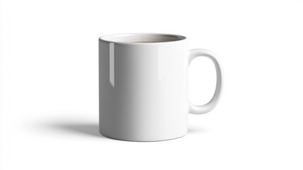Fototapeta premium Coffee Mug Mockup on White Background. Generative AI