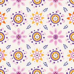 Mindfulness Products Pastel Abstract Floral Mandalas Pattern
