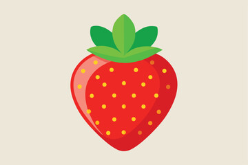 Strawberry vector. Sweet red fruit cut in half for a refreshing summer juice.
