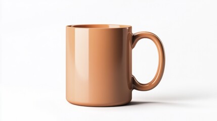 Obraz premium Terracotta Mug Mockup Isolated on White Background. Generative AI