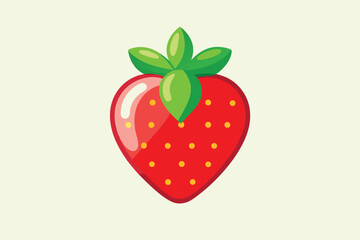 Strawberry vector. Sweet red fruit cut in half for a refreshing summer juice.
