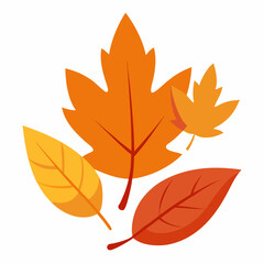 Naklejka premium Autumn Leaves Thanksgiving AI Graphic Design File with White Background